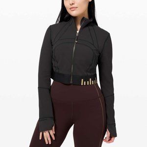Cropped Black and Gold Lululemon Define Jacket
